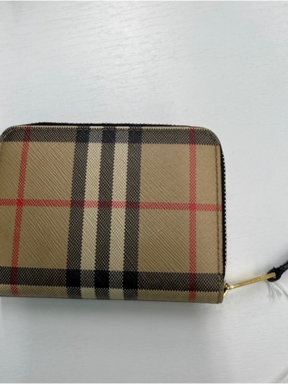 Burberry Black Leather Zip-Around Wallet with Gold Hardware - Picture 2 of 3
